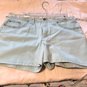 Short shorts like new light cyan color size 14 97% cotton